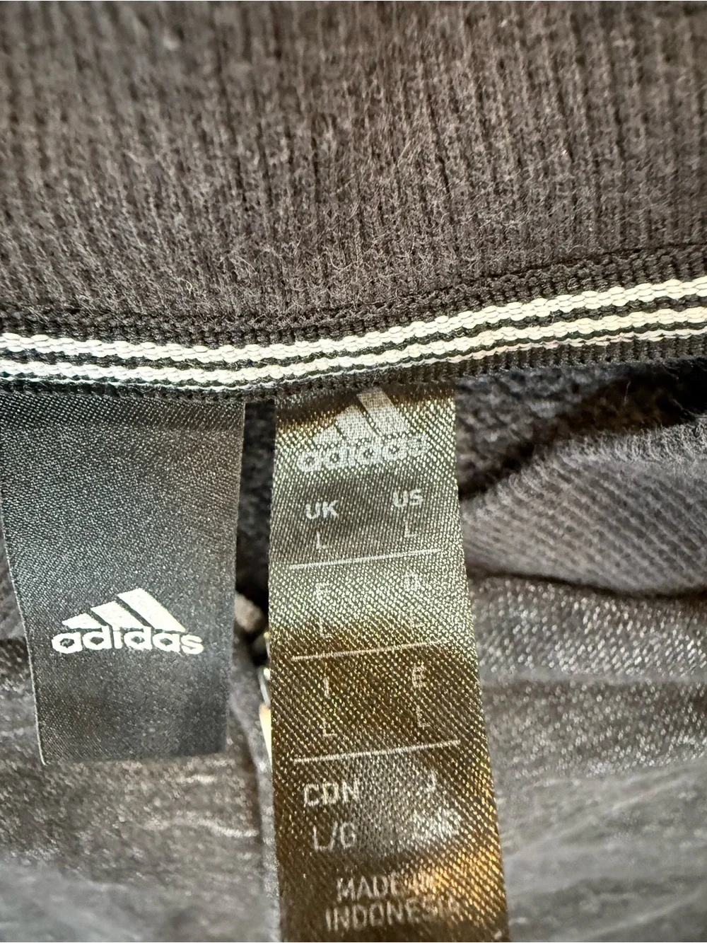 adidas Men’s Charcoal Zip-Up Track Sweater